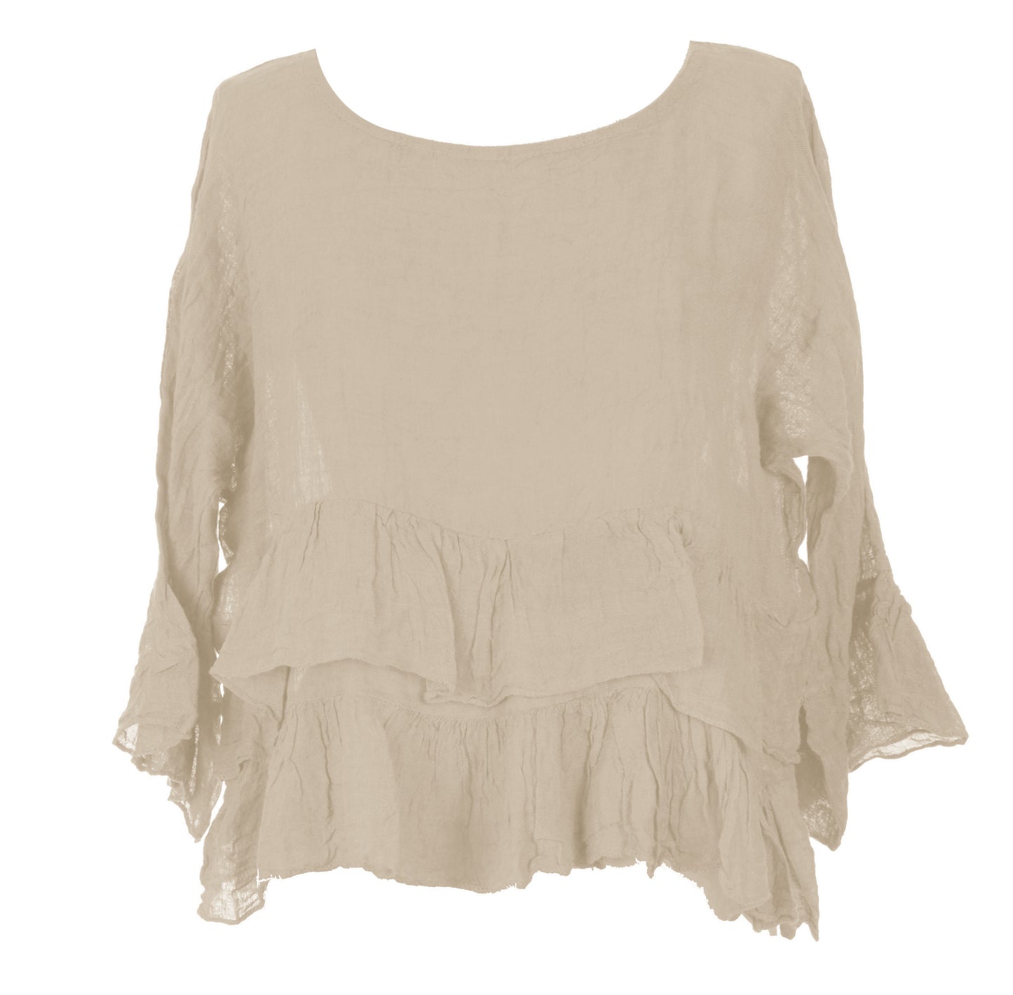 Frill Hem Linen Top