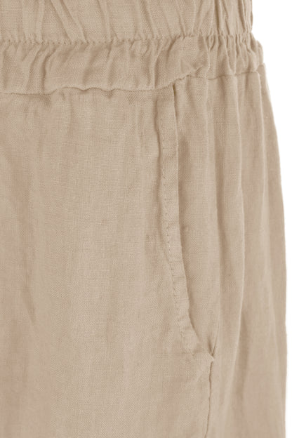2 Pocket Barrel Leg Linen Trouser
