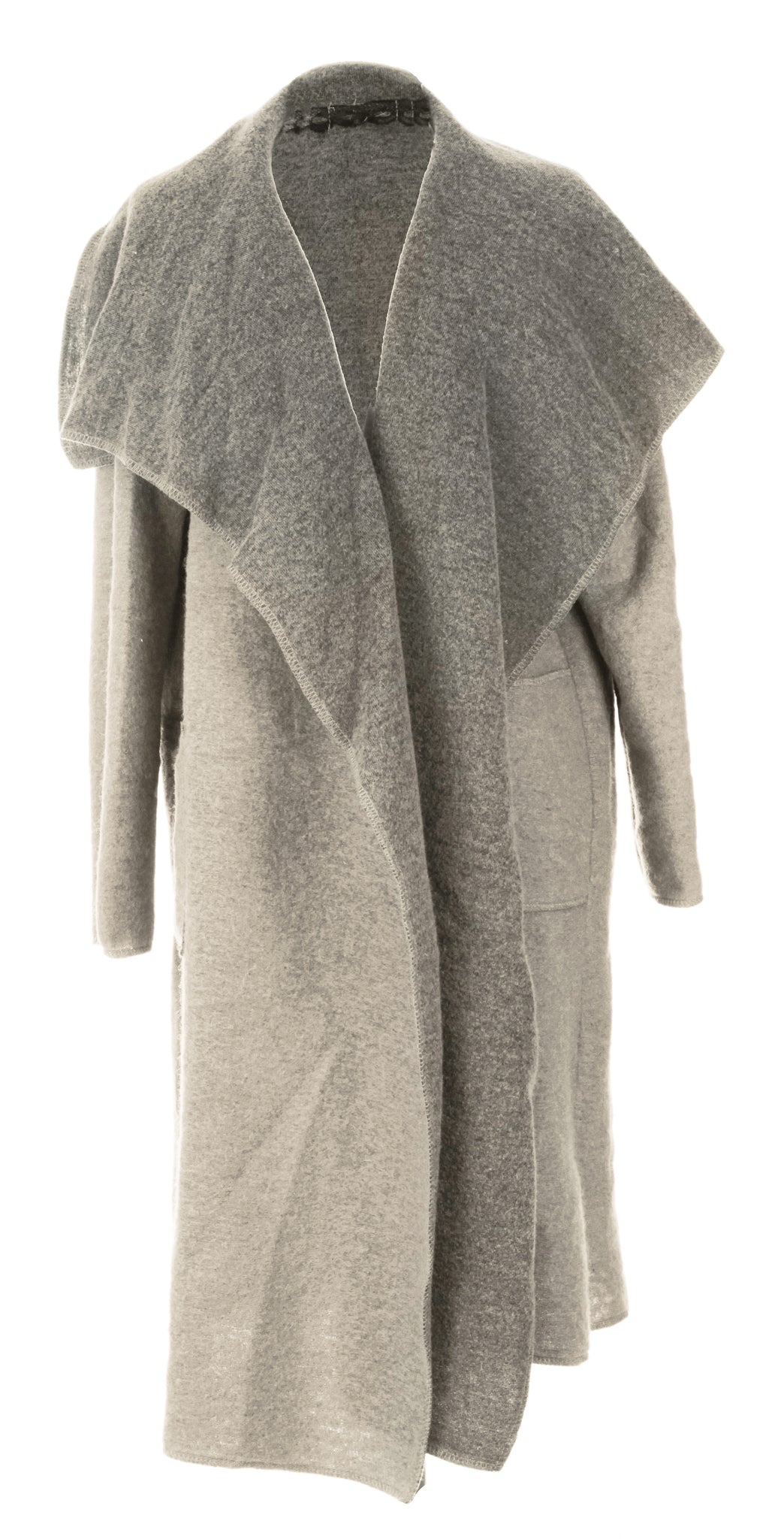 Ladies Womens Lagenlook Boiled Wool Waterfall Duster Coat Jacket Texture Online
