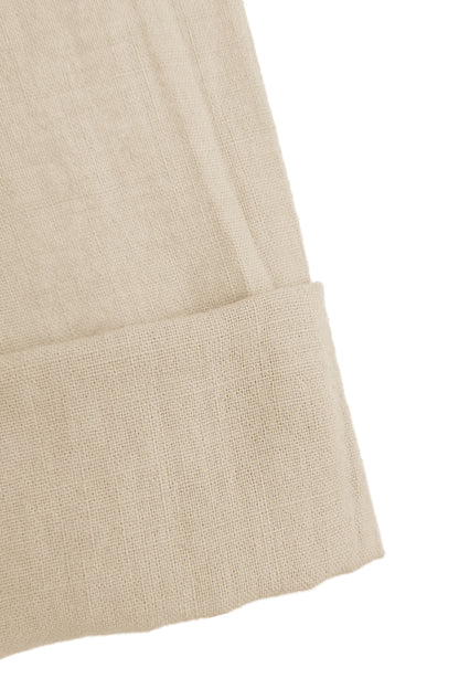 Pleat Detail Linen Dress