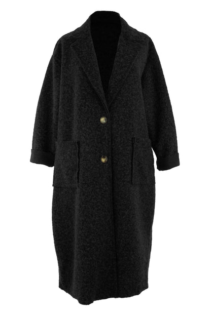 Collar 2 Button Textured Coat
