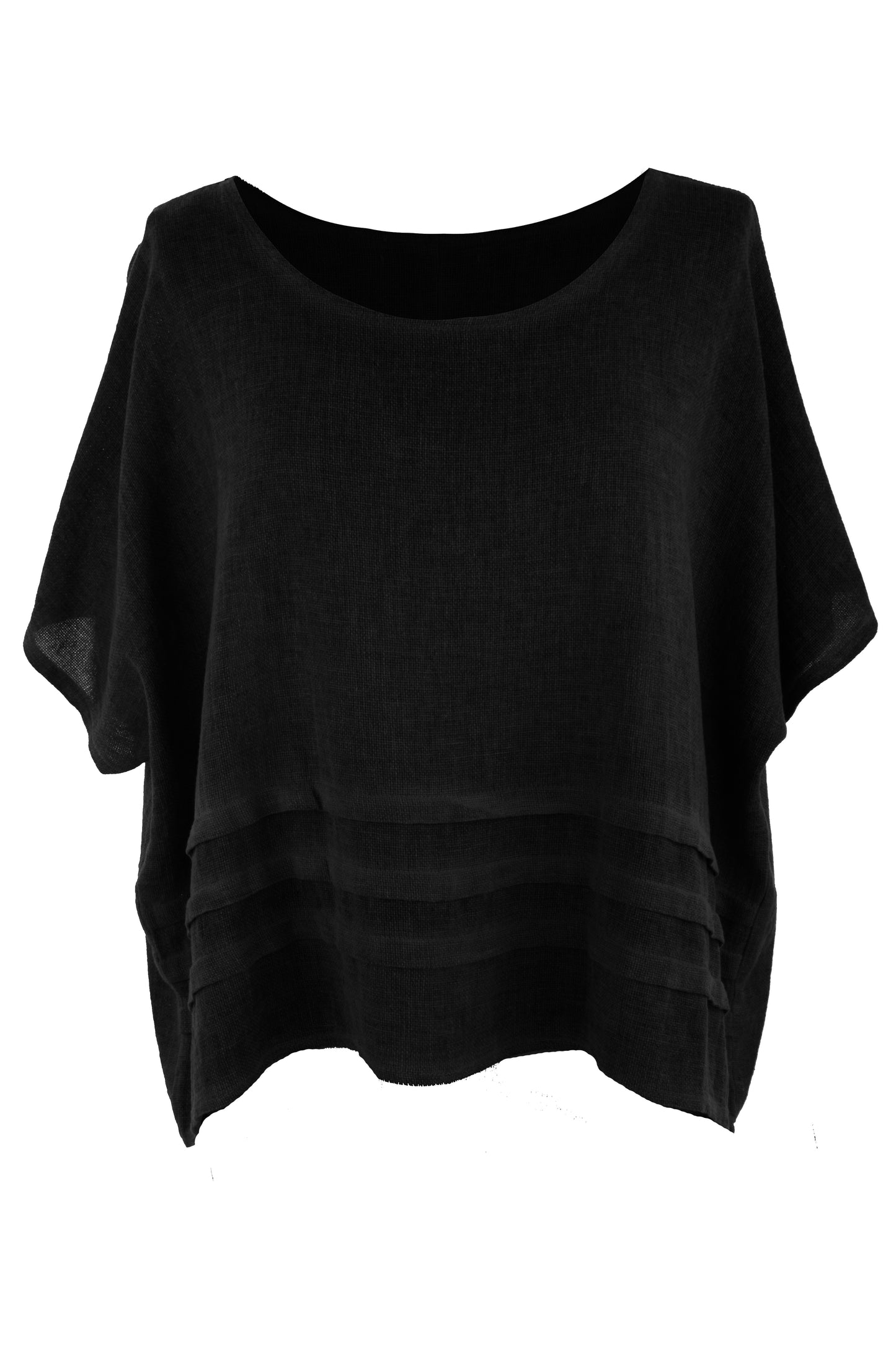 Pleat Detail Teabag Linen Top