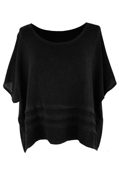 Pleat Detail Teabag Linen Top