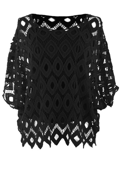 Diamond Crochet Top with Vest