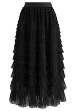 Load image into Gallery viewer, Rara Pleated Tulle Midi Skirt
