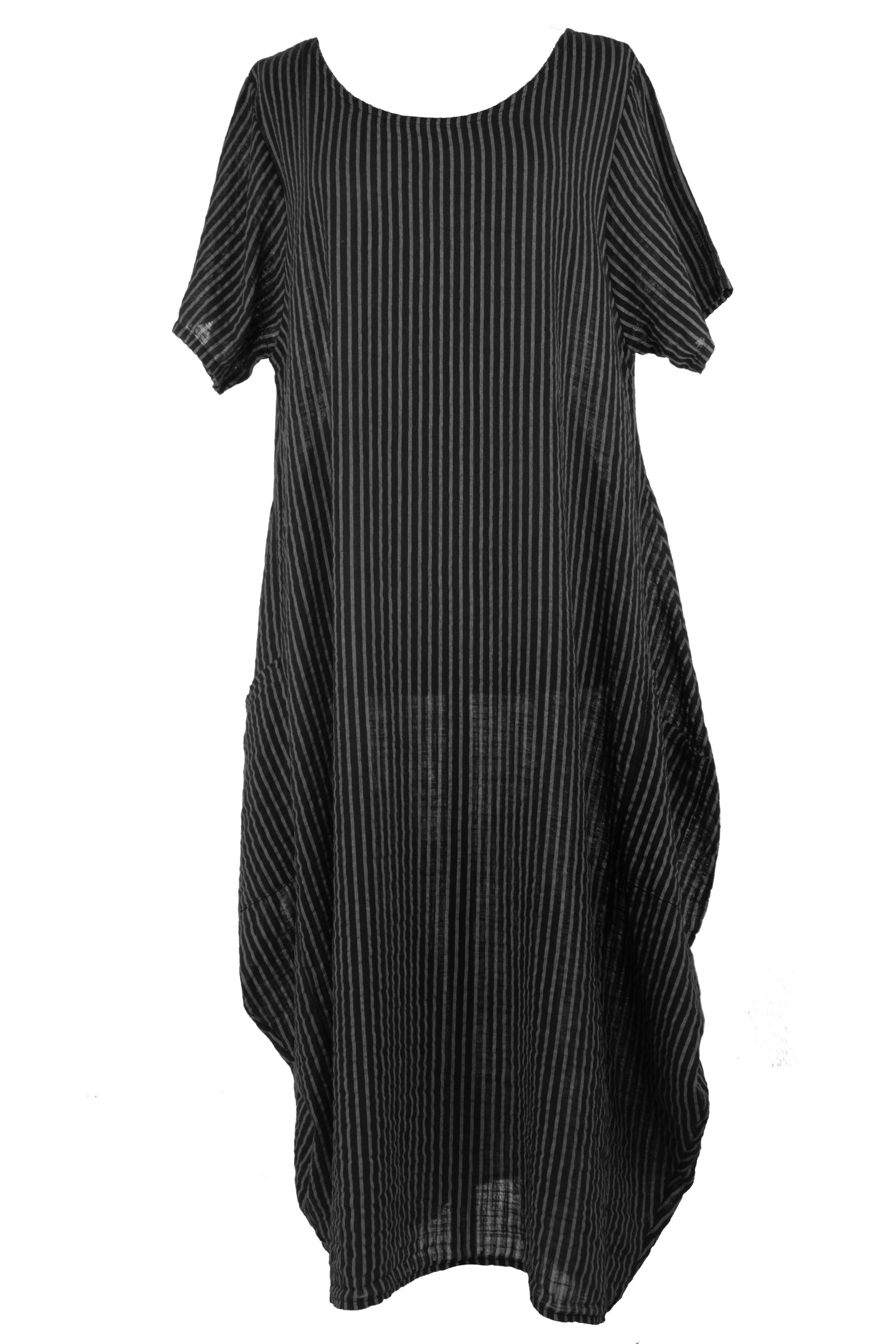 Stripe 2 Pocket Tulip Midi