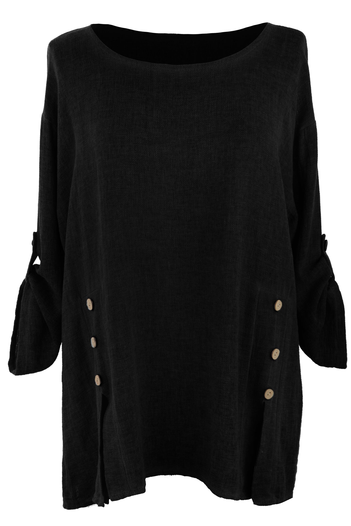 Cutout Button Detail Teabag Top