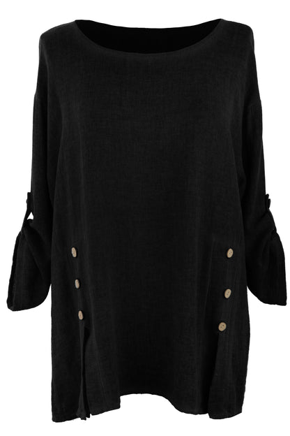 Cutout Button Detail Teabag Top