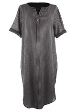 Load image into Gallery viewer, Button Detail Stripe Midi
