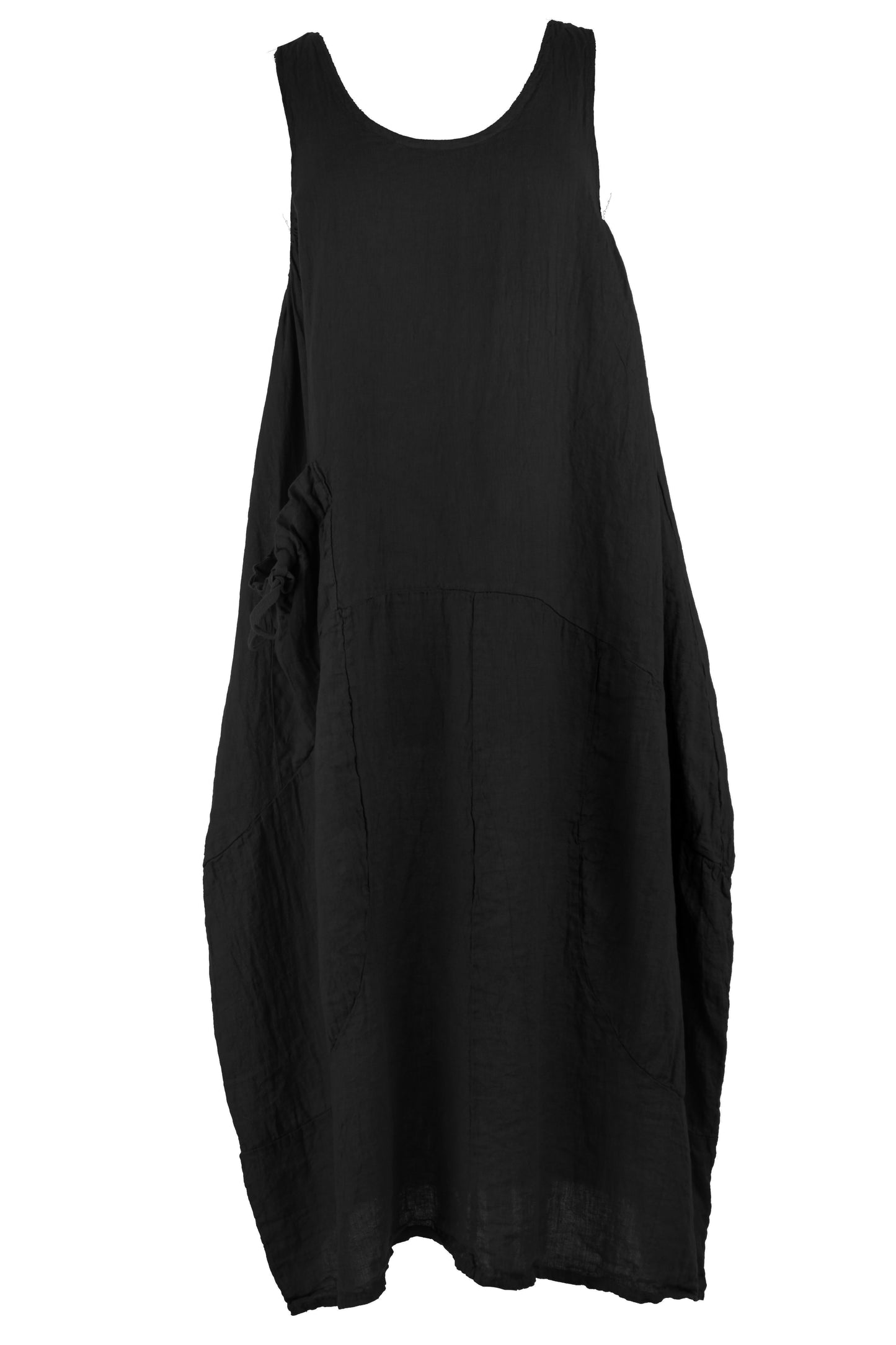 Sleeveless Pocket Linen Dress