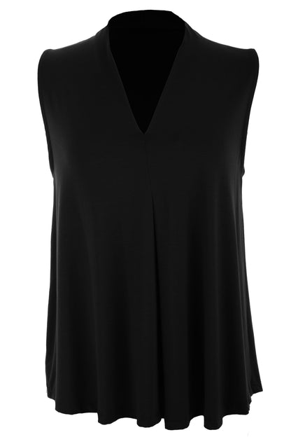 Sleeveless V Neck Top