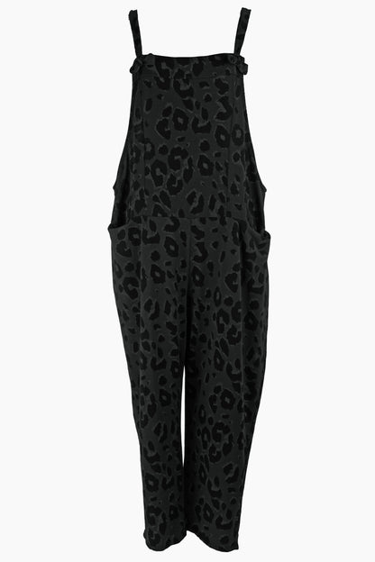 Leopard Jersey Dungarees