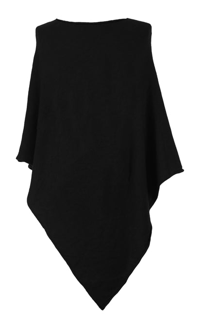 Asymmetric Alpaca Wool Poncho