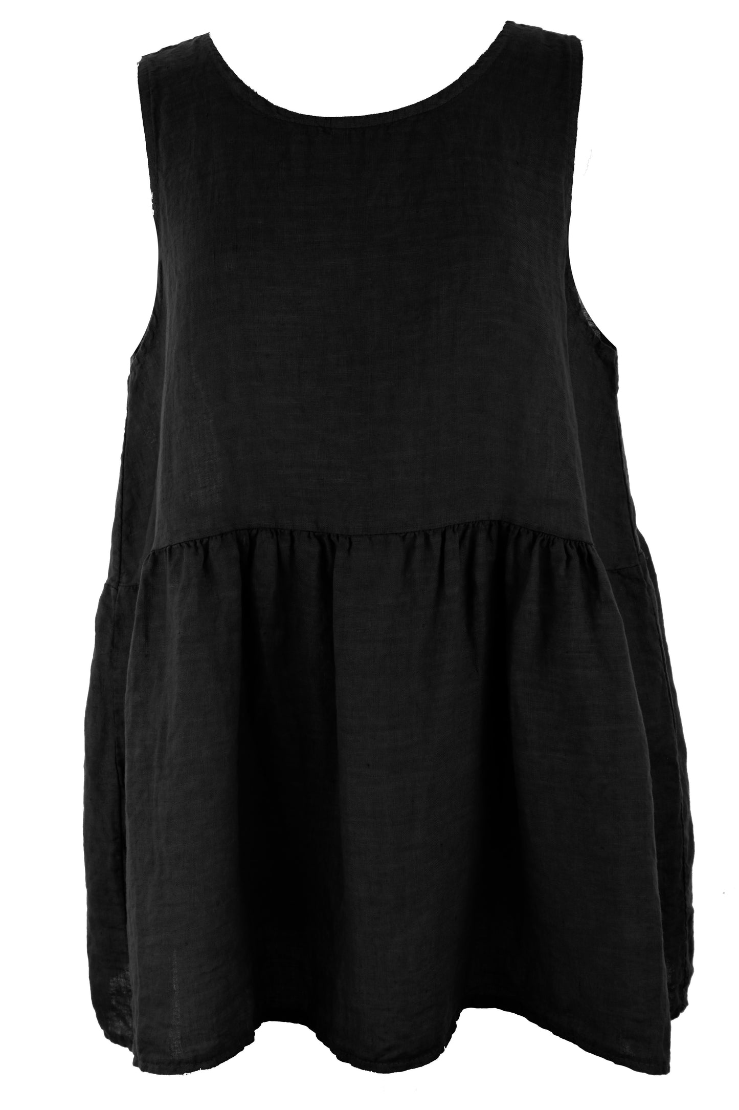 Sleeveless Peplum Linen Top