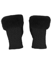 Load image into Gallery viewer, Faux Fur Cashmere Knit Fingerless Gloves

