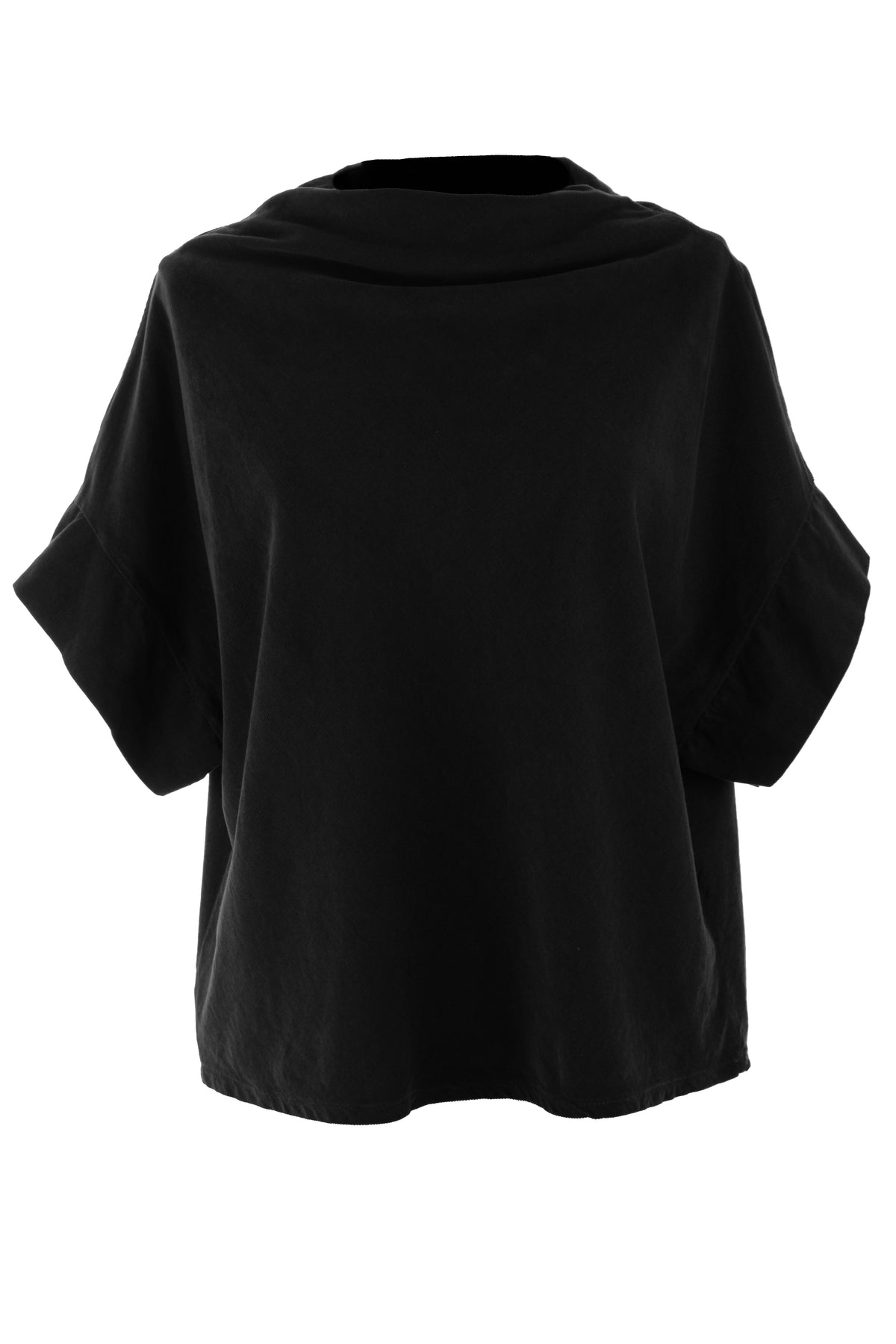 Slash Cowl Neck Corduroy Top