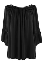 Load image into Gallery viewer, Crochet Trim Cut-out Shoulder Top

