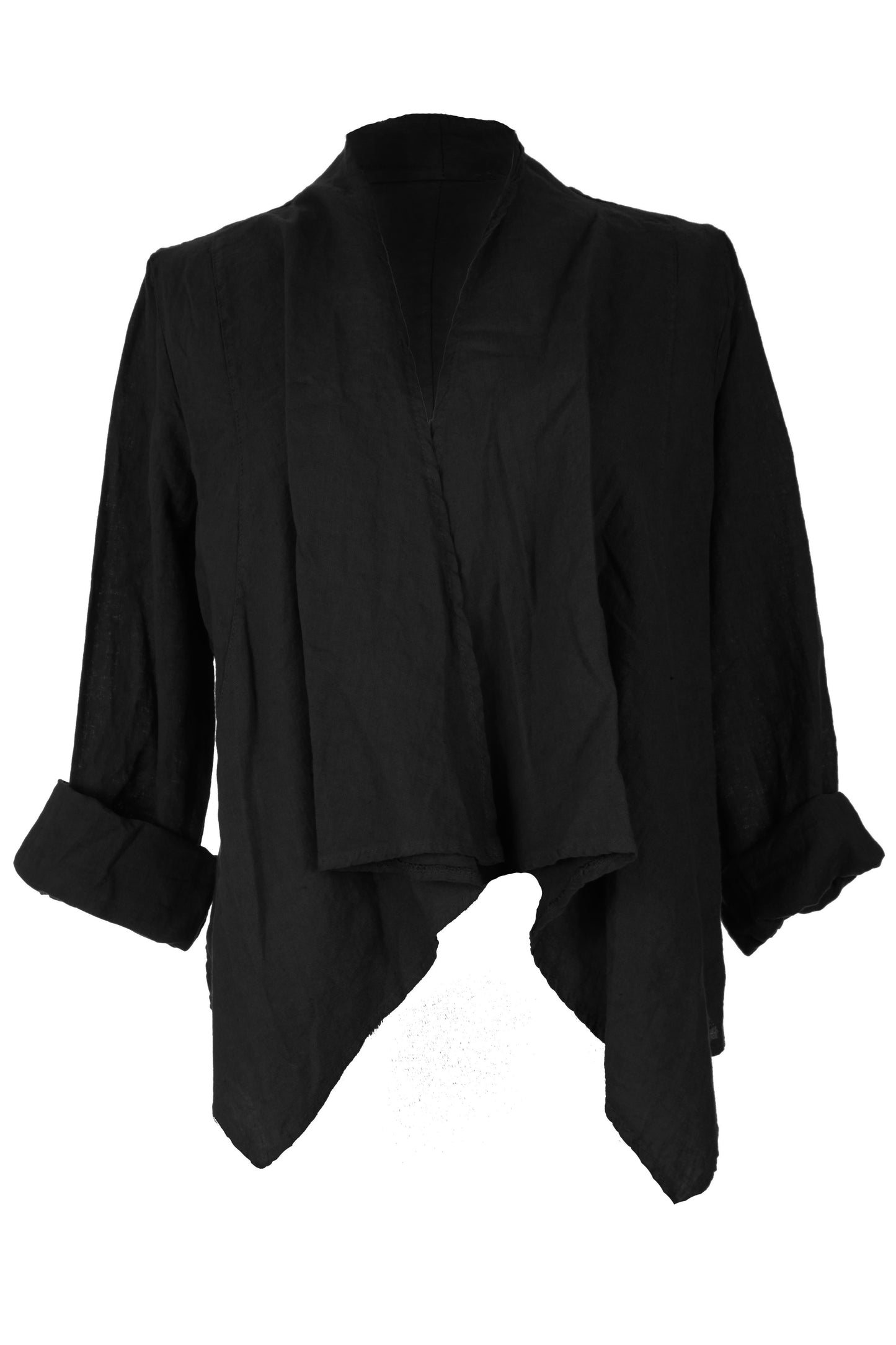 Waterfall Buckle Linen Jacket