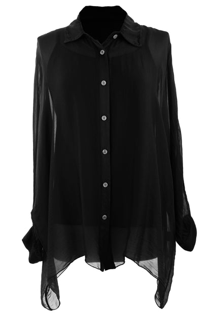 2 Piece Silk Shirt with Vest