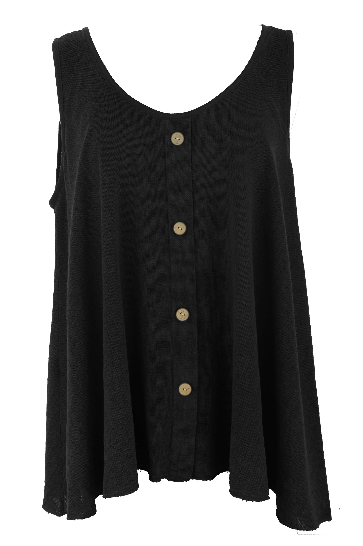 Button Detail Teabag Vest