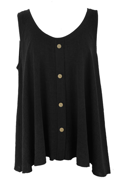 Button Detail Teabag Vest