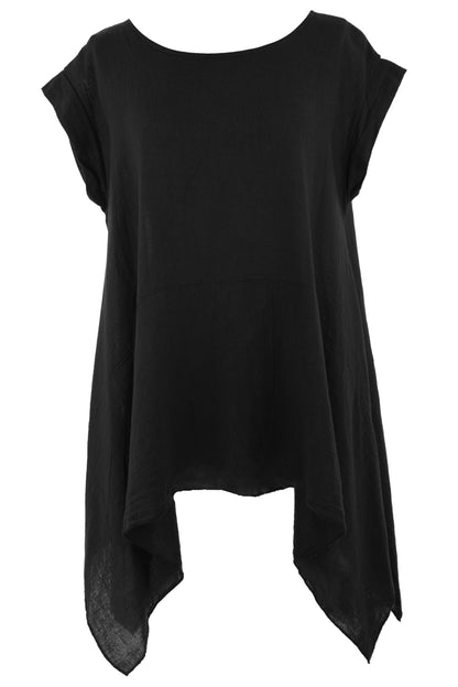 Hanky Hem Linen Top