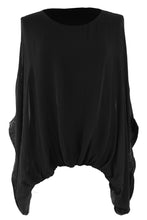 Load image into Gallery viewer, Sequin Trim Puffball Silk Top
