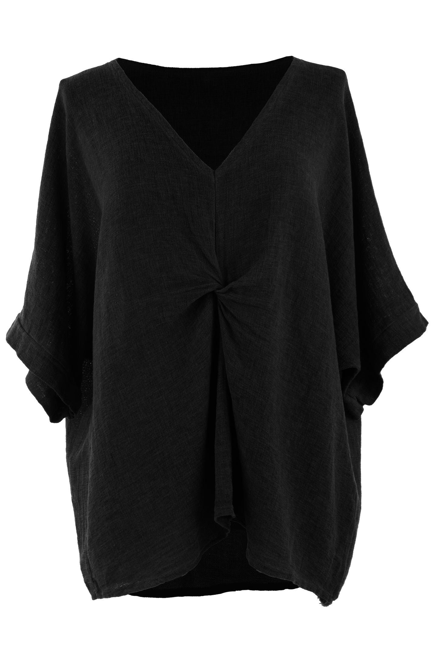 Twist Front Teabag Linen Top