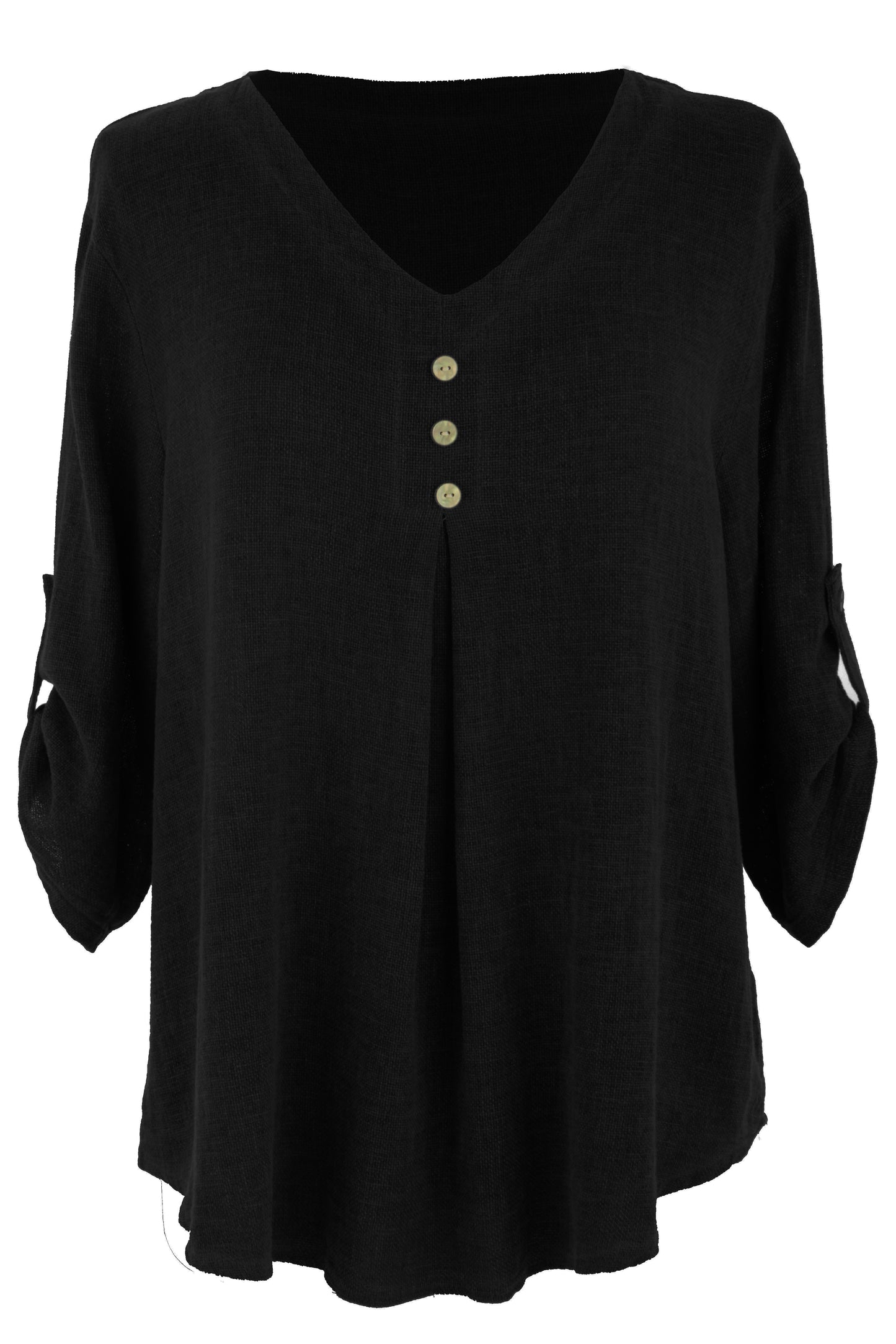 3 Button Detail Teabag Top