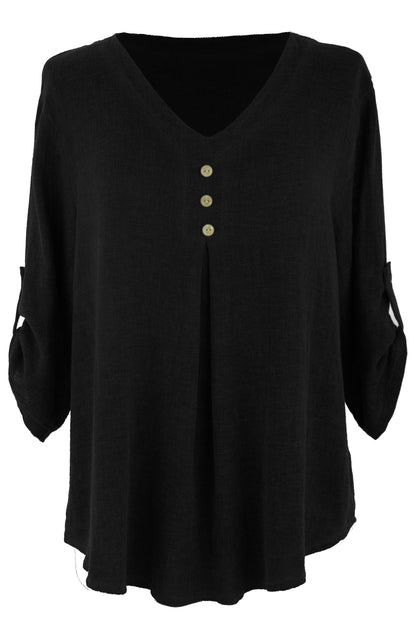 3 Button Detail Teabag Top