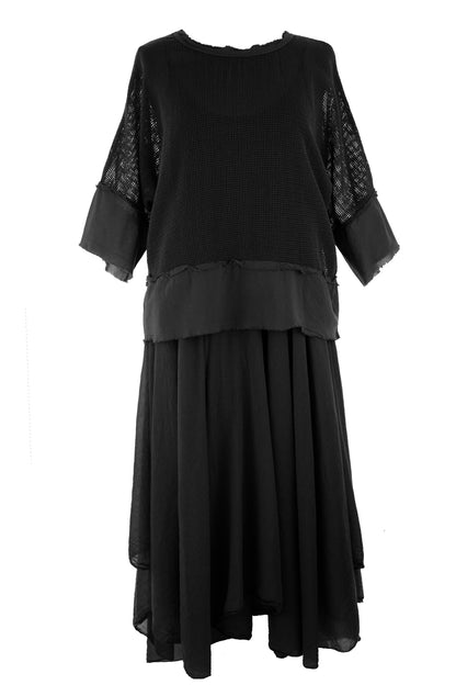 2 Piece Mesh Shrug Midi Dress