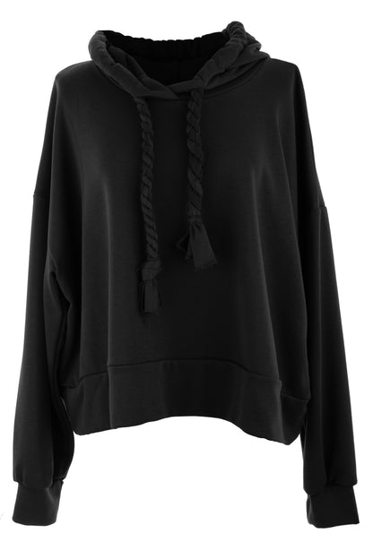 Rope Drawstring Hooded Sweatshirt