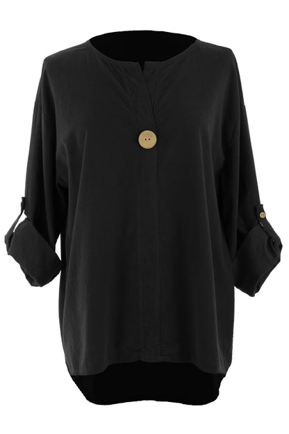 Button Detail Corduroy Top