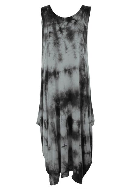 Sleeveless Tie Dye Midi Dress
