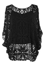 Load image into Gallery viewer, Flower Pattern Crochet Top with Vest
