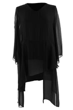 Load image into Gallery viewer, V Neck Asymmetric Silk Top
