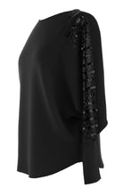 Load image into Gallery viewer, Sequin Sleeve Ribbed Jumper
