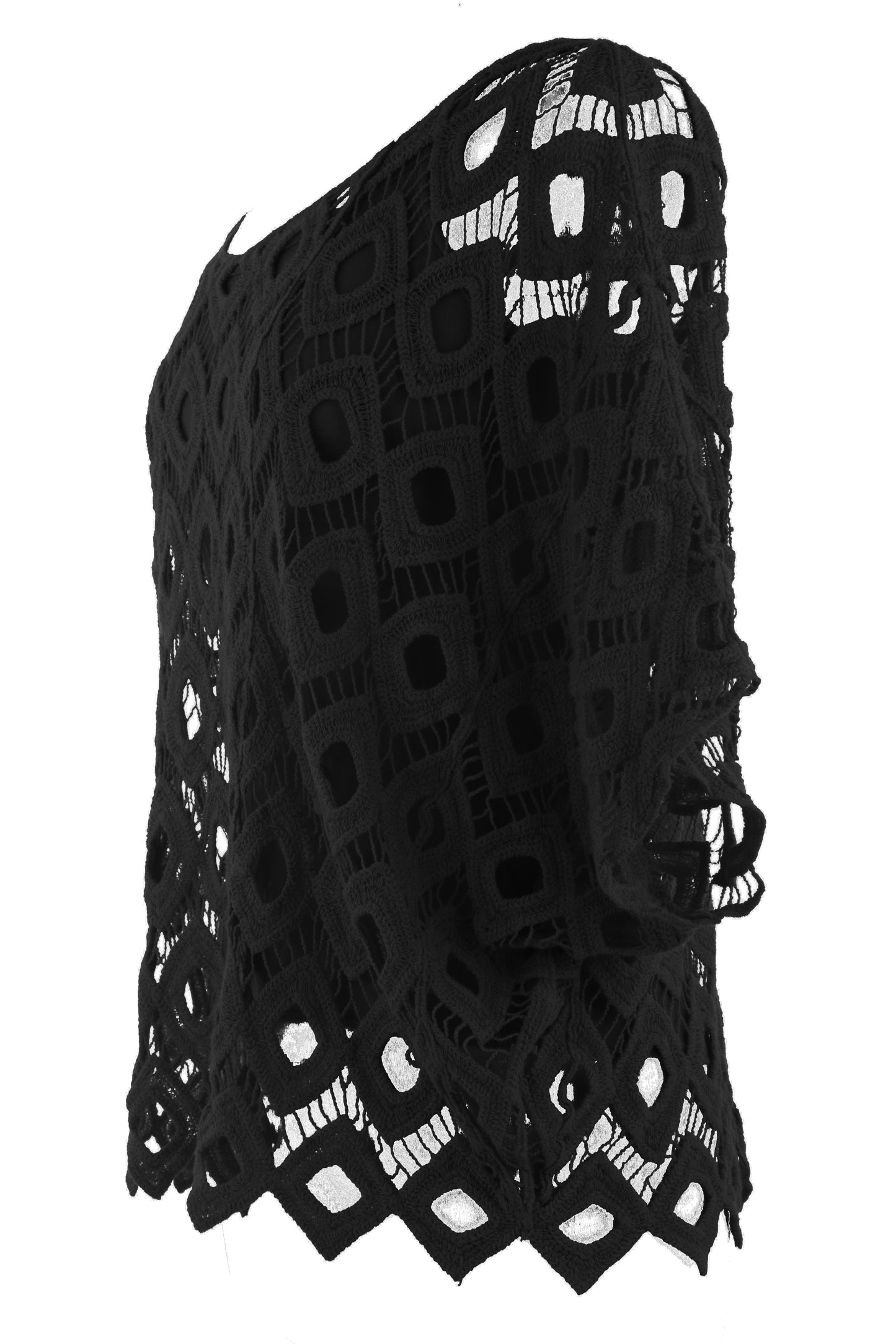 Diamond Crochet Top with Vest