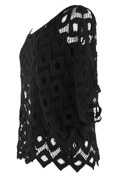 Diamond Crochet Top with Vest