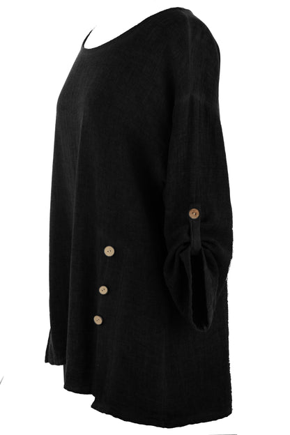 Cutout Button Detail Teabag Top