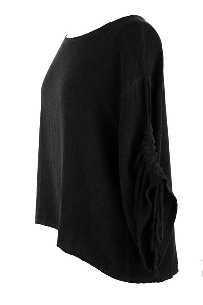 Ruched Sleeve Teabag Top