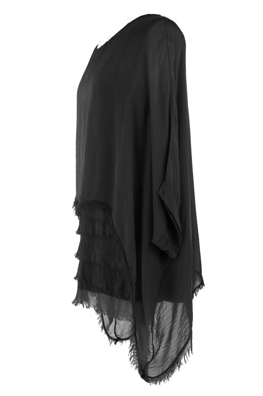 Double Layer Rara Hem Silk Top