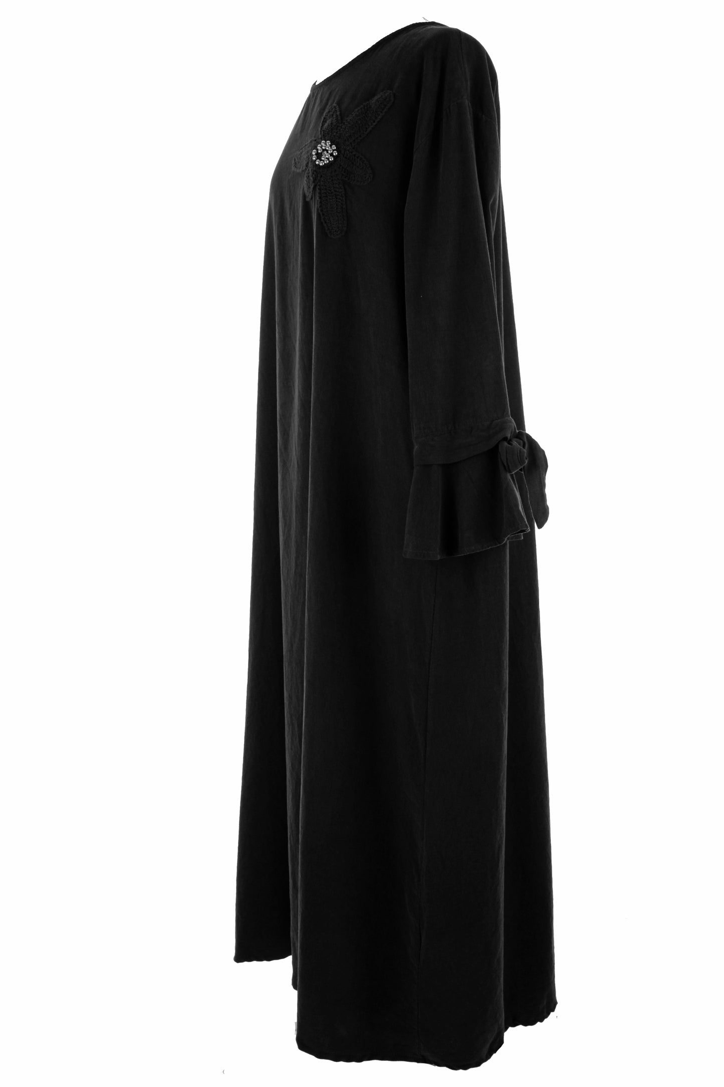 Flower Applique Corduroy Maxi