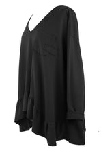 Load image into Gallery viewer, V Neck Frill Hem Jersey Top
