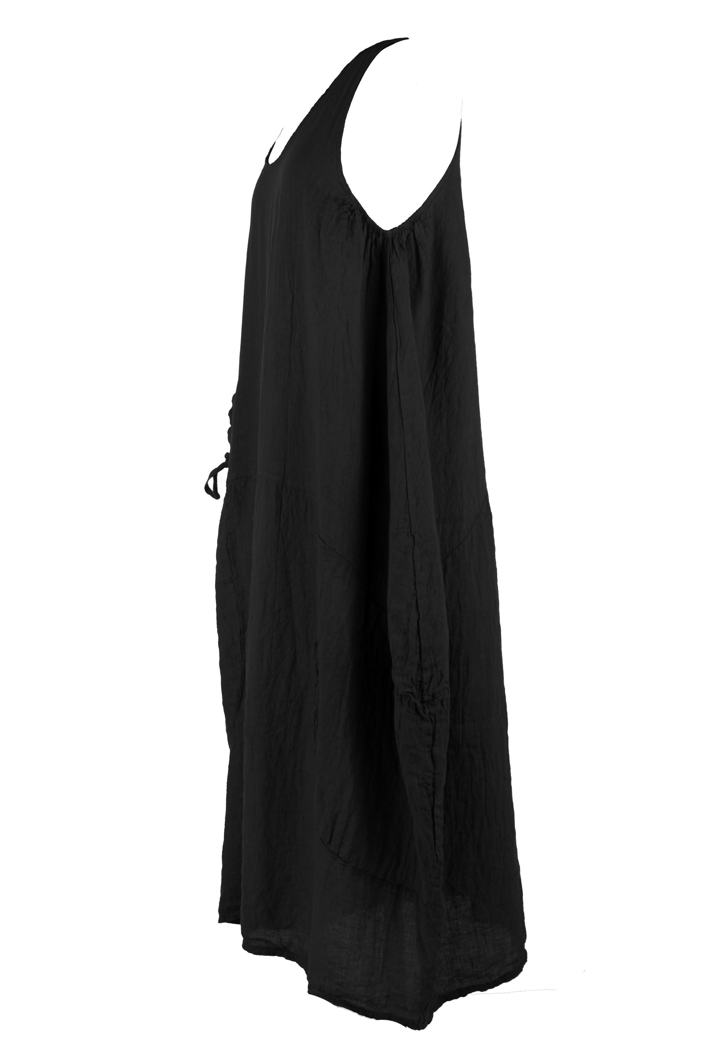 Sleeveless Pocket Linen Dress