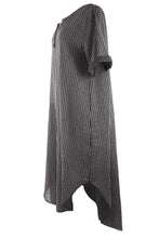 Load image into Gallery viewer, Button Detail Stripe Midi

