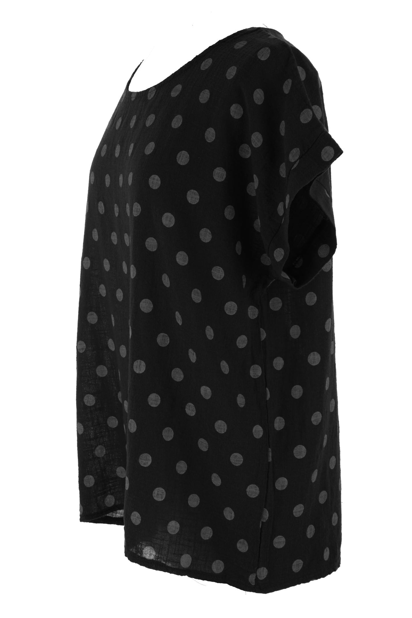 Polka Dot Print Necklace Top