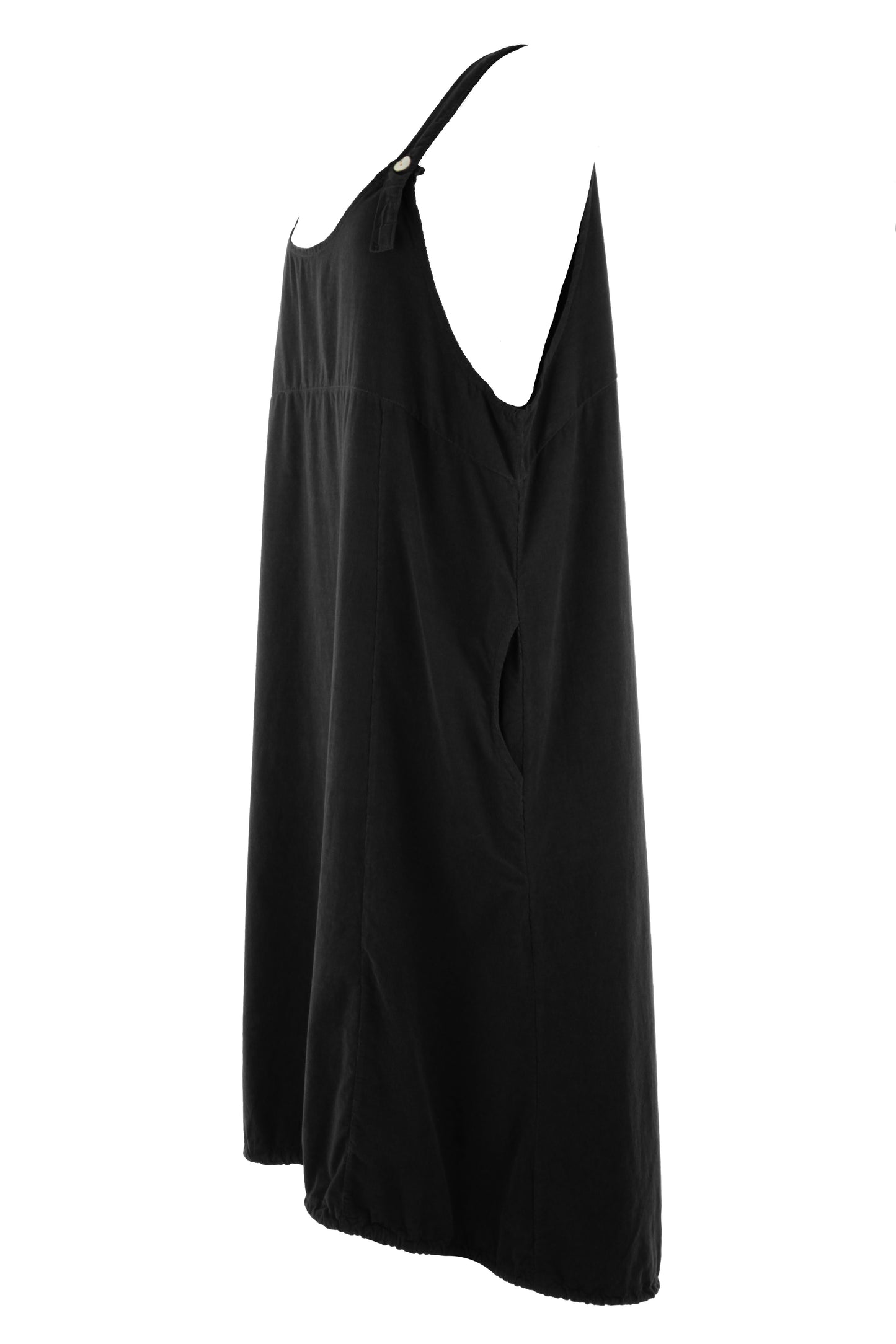 Corduroy Pinafore Midi Dress