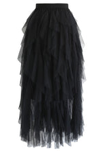 Load image into Gallery viewer, Ruffle Tulle Midi Skirt
