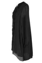 Load image into Gallery viewer, Frill Tassel Silk Blouse
